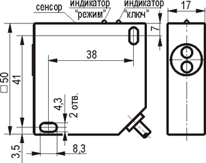 Габариты ODW I49A5-49P-25C5-LE